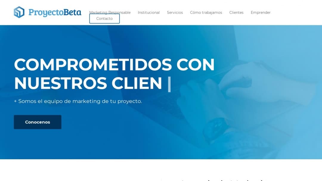 Screenshot of Proyecto Beta - Rosario, Argentina's Website