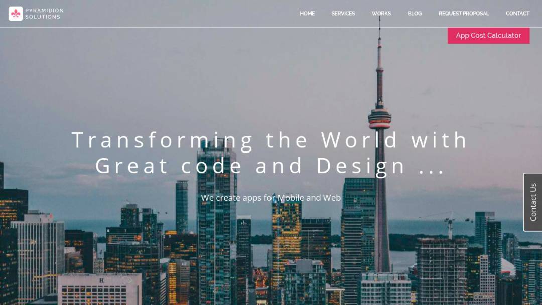 Screenshot of Pyramidion Solutions's Website