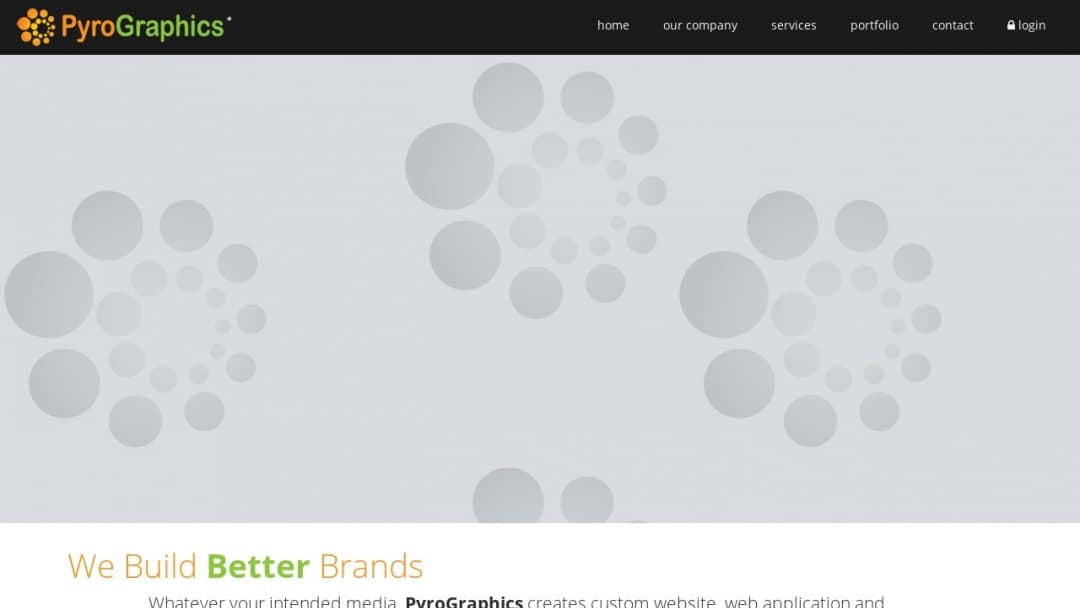 Screenshot of PyroGraphics's Website