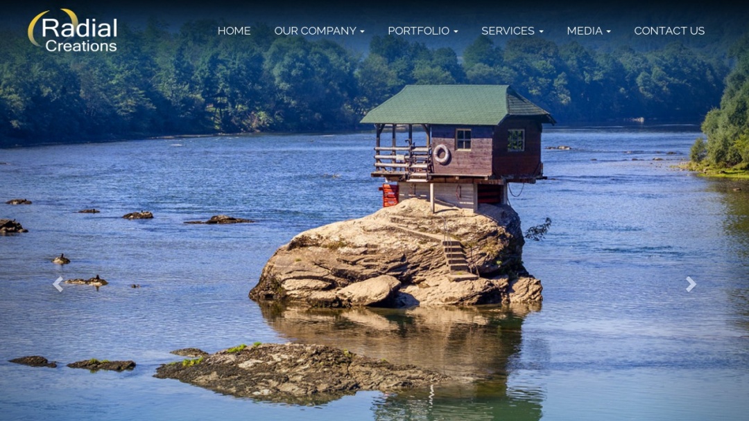 Screenshot of Radial Creations's Website