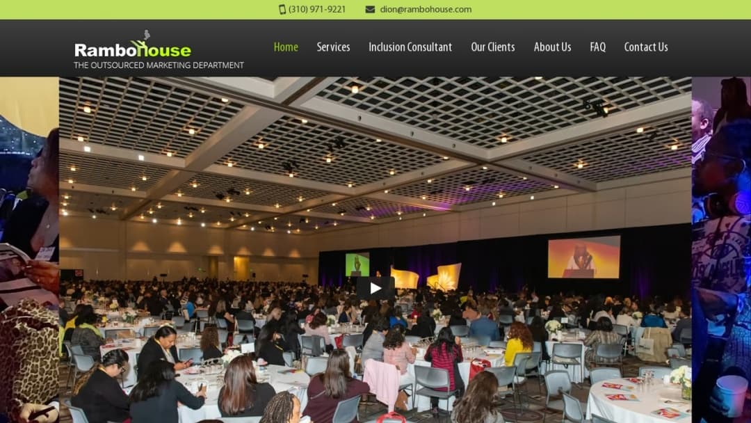 Screenshot of Rambo House's Website