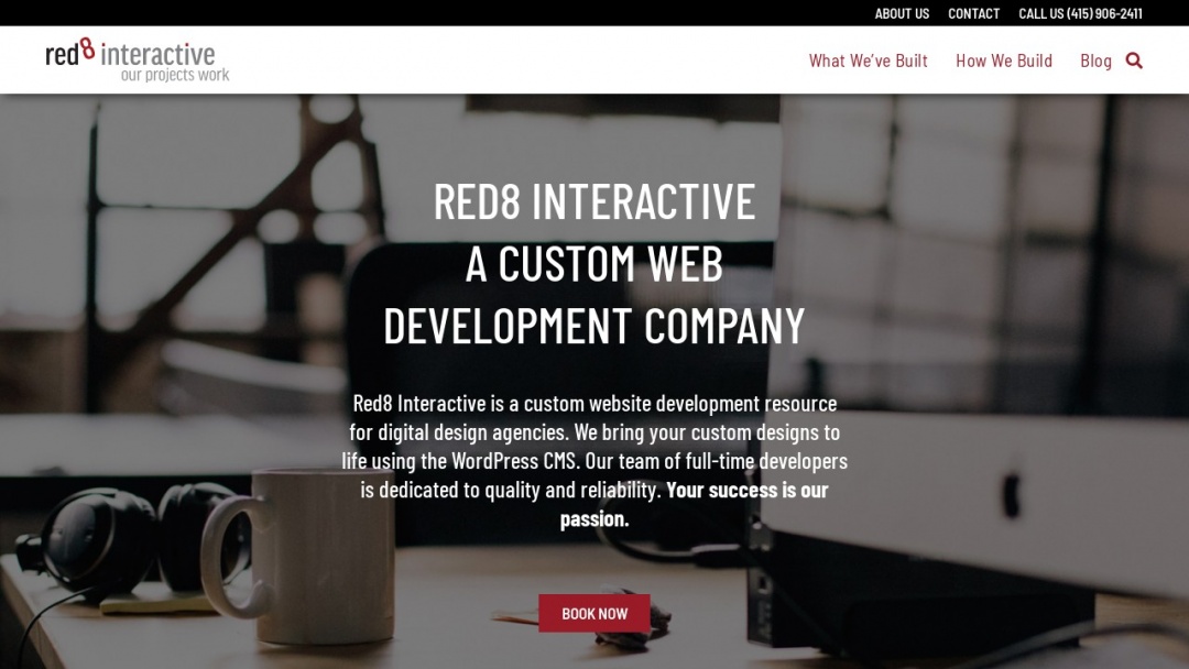 Screenshot of Red8 Interactive's Website