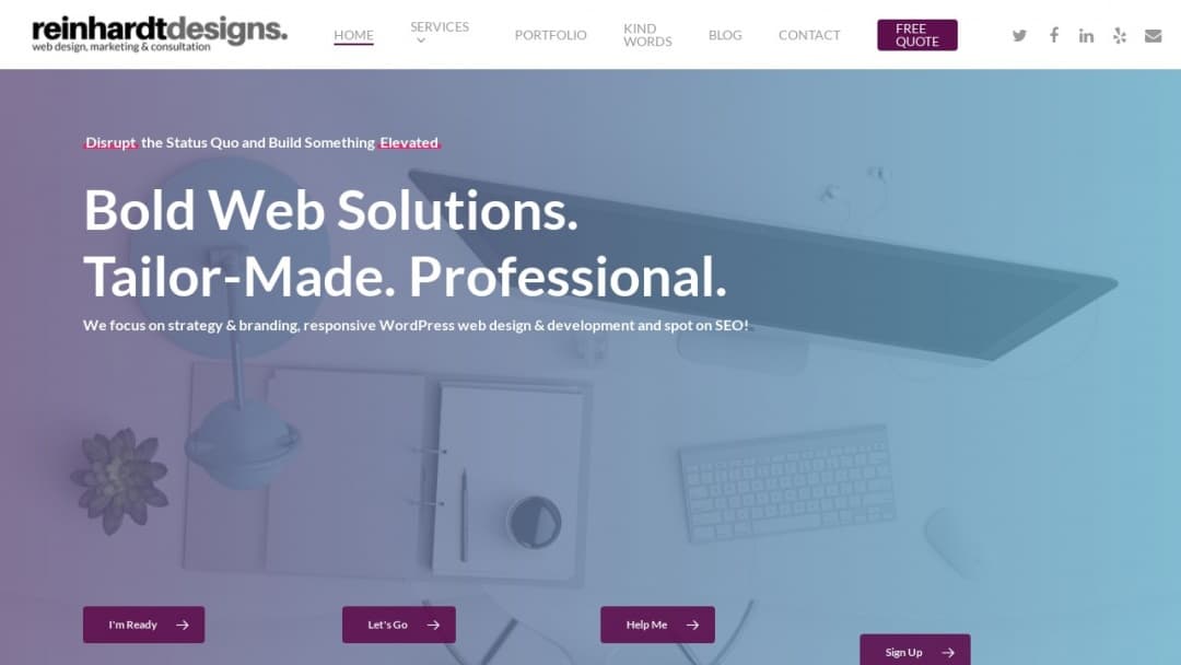 Screenshot of Reinhardt Designs's Website