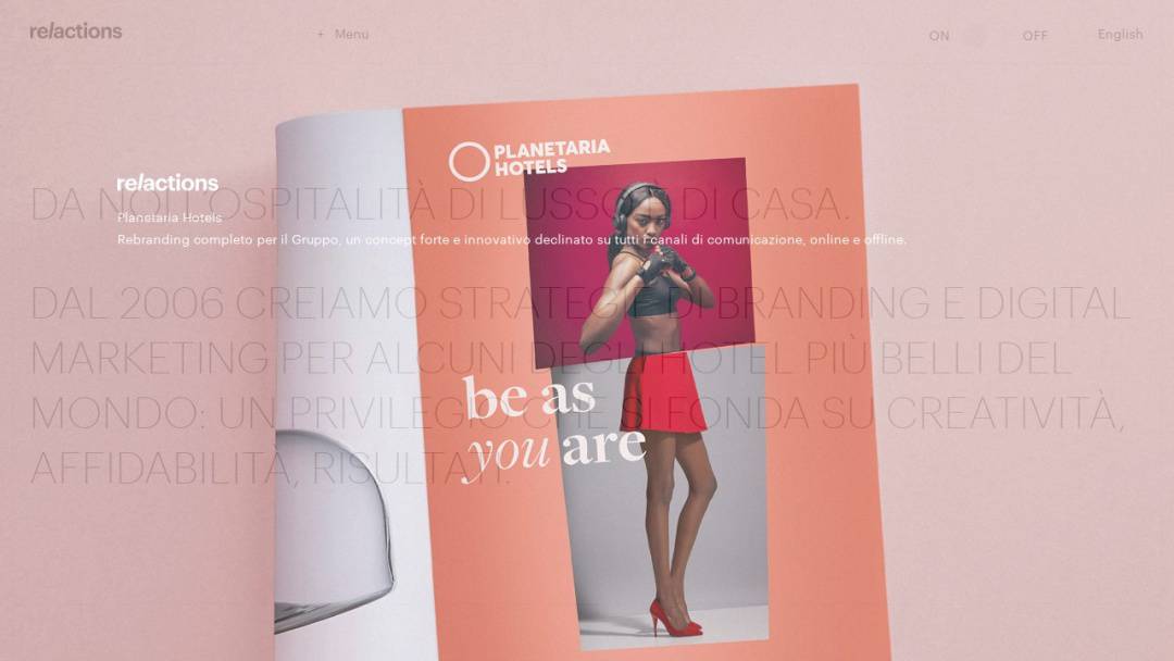 Screenshot of Relactions's Website