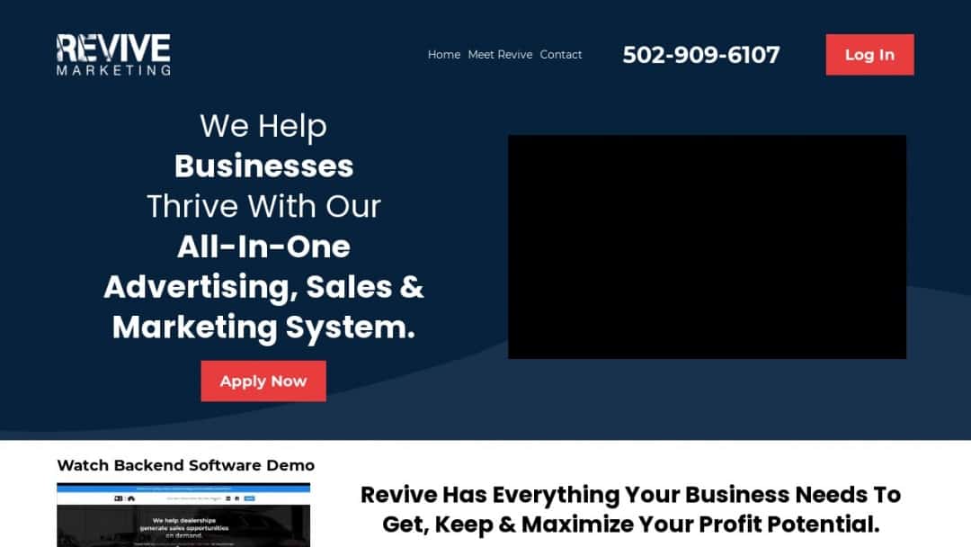 Screenshot of Revive Marketing Inc (Louisville, Kentucky)'s Website