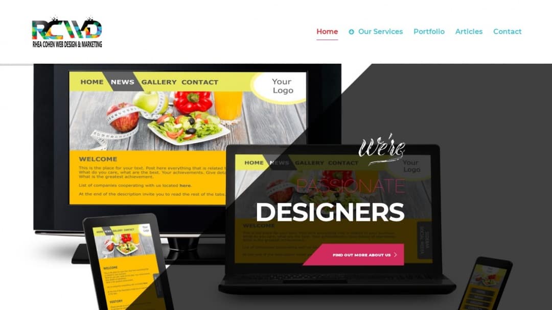 Screenshot of Rhea Cohen Web Design & Marketing's Website