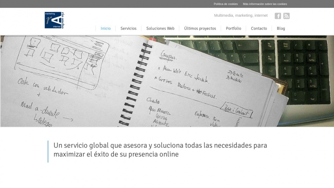 Screenshot of Rio Ancho Multimedia's Website