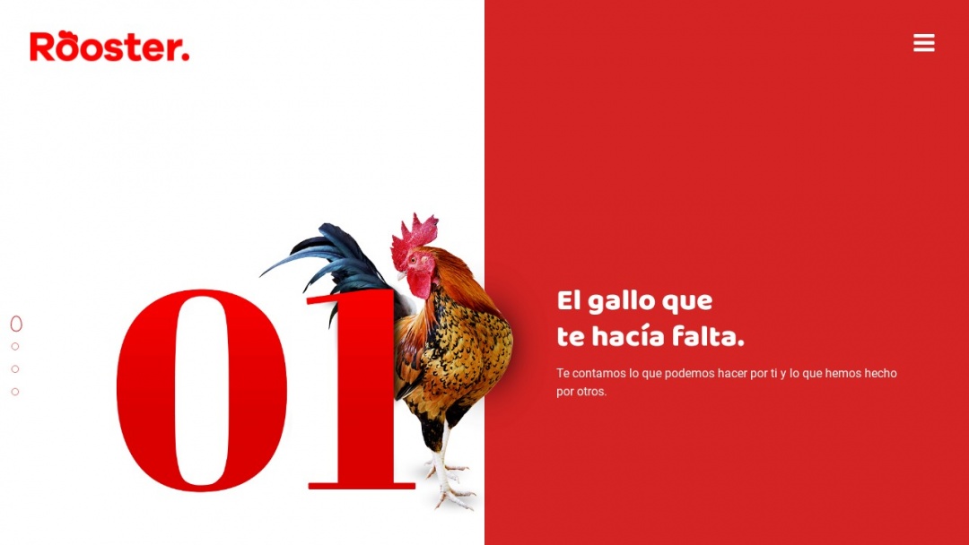 Screenshot of Rooster interactive's Website