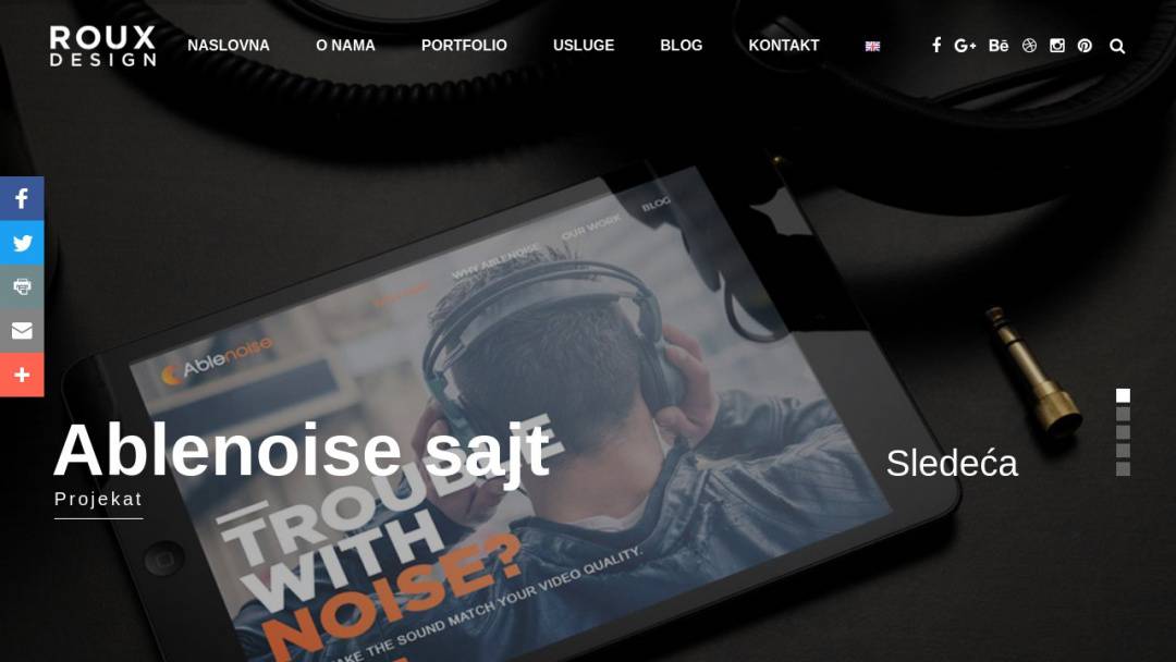 Screenshot of Roux Design's Website