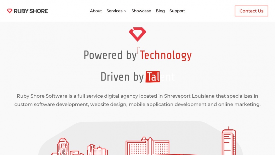 Screenshot of Ruby Shore Software's Website