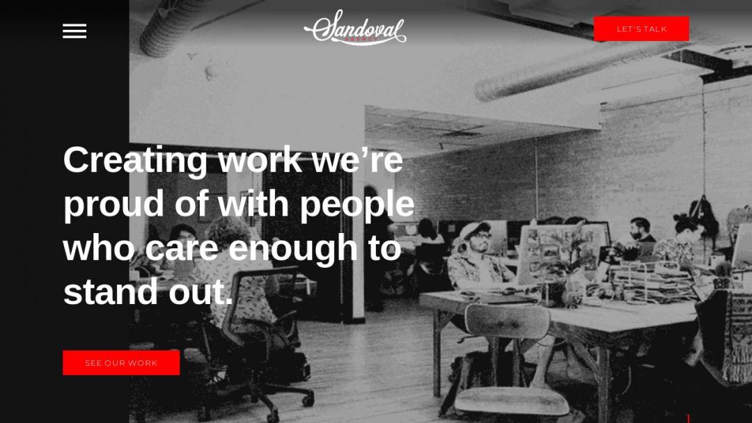 Screenshot of Sandoval Design LLC's Website