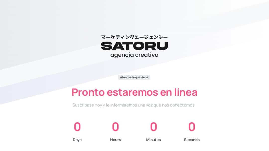 Screenshot of Satoru's Website