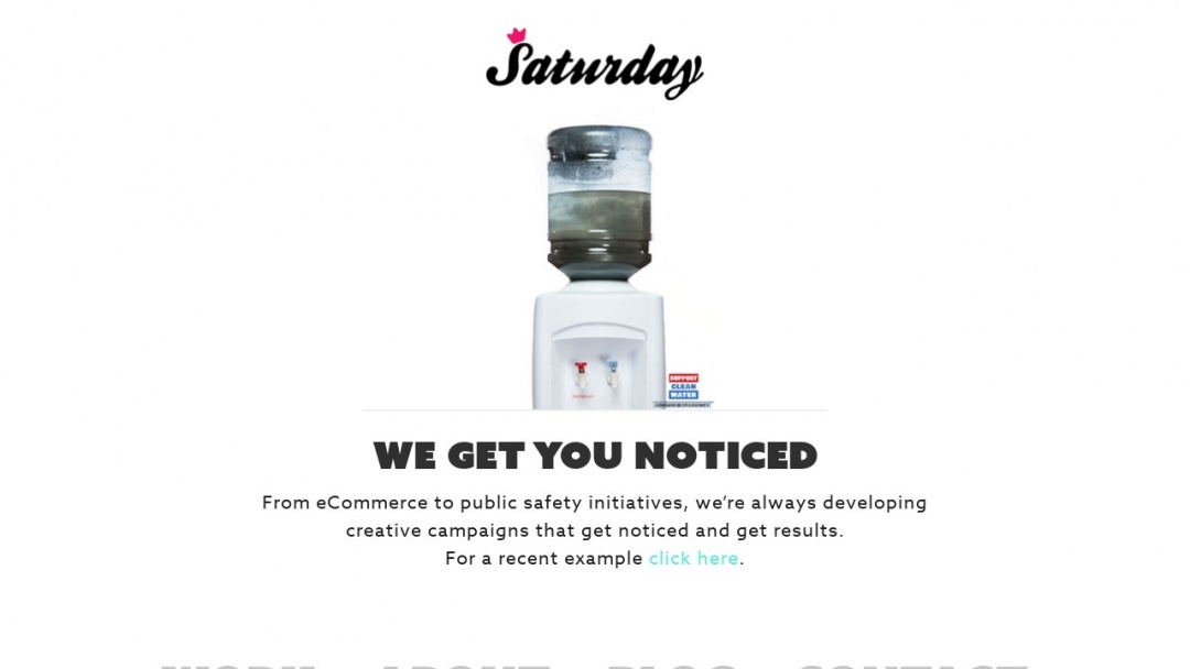 Screenshot of Saturday Brand Communications's Website
