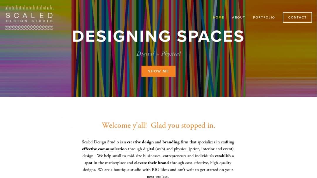 Screenshot of Scaled Design Studio's Website