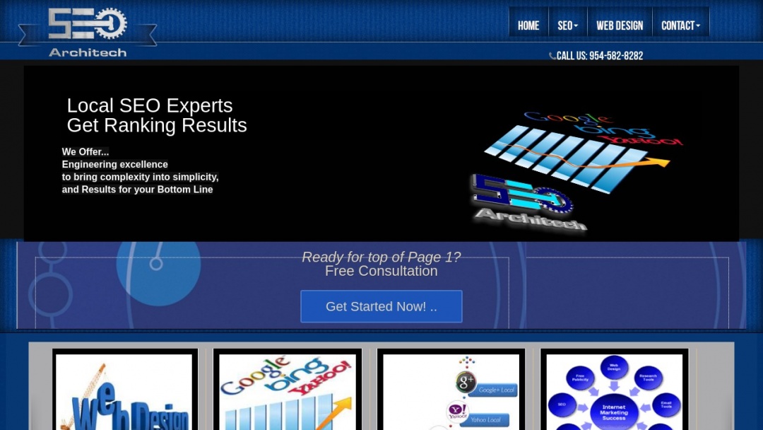 Screenshot of SEO Architech's Website