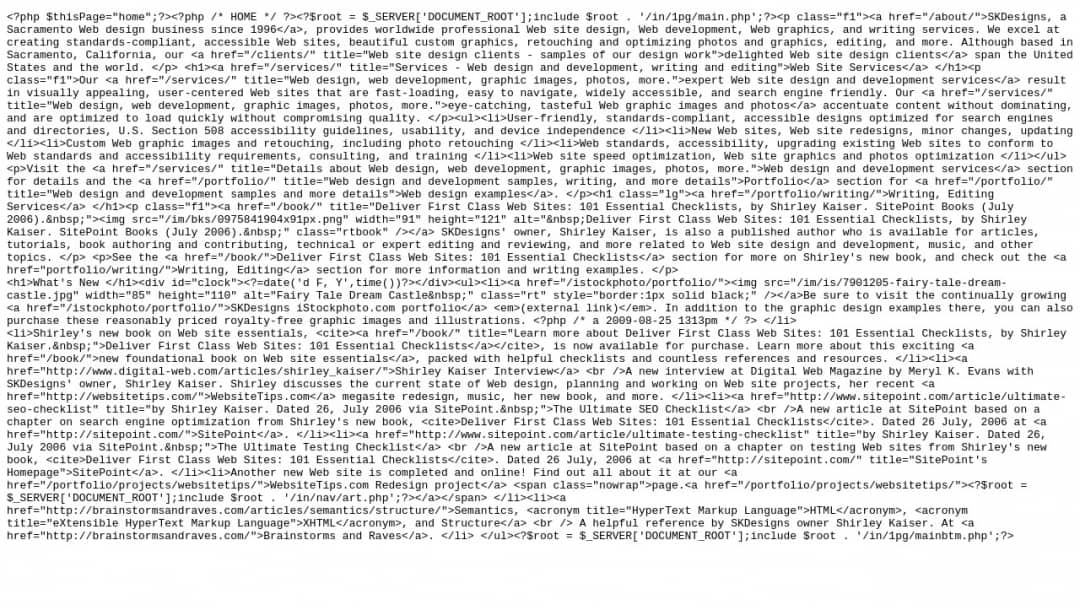 Screenshot of Skdesigns's Website