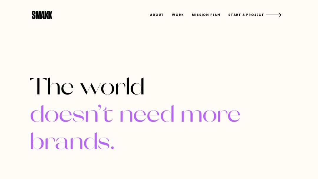 Screenshot of SMAKK Studios's Website