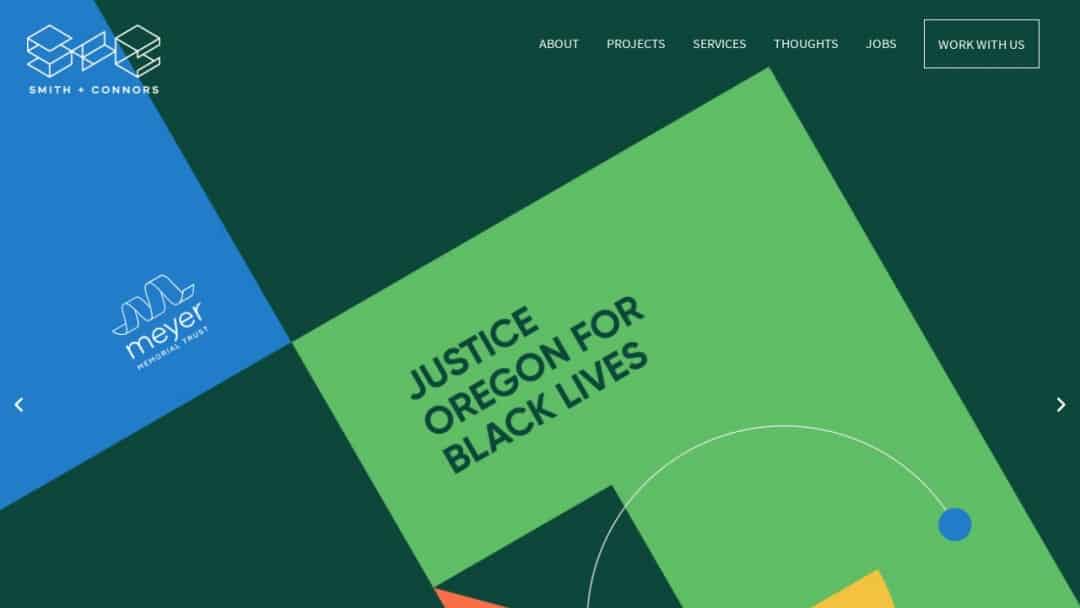 Screenshot of Smith + Connors's Website