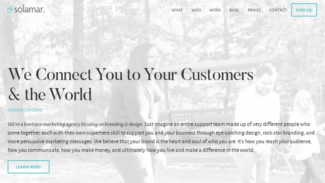 Screenshot of Solamar Agency's Website