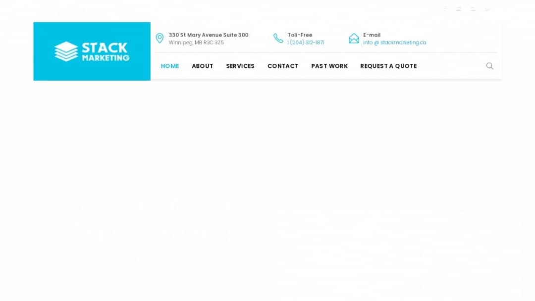 Screenshot of Stack Marketing's Website