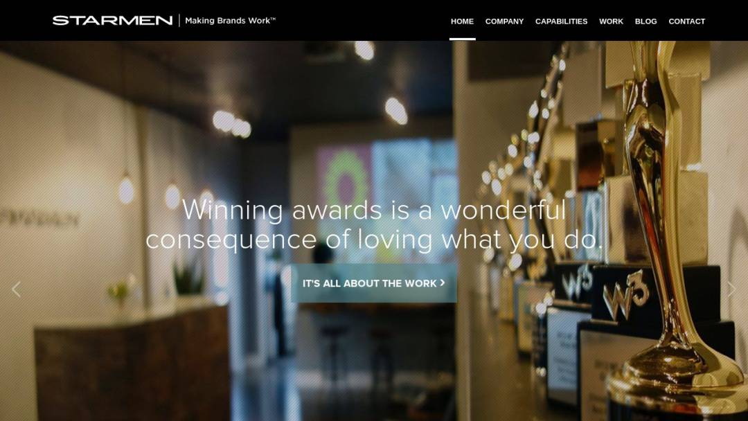 Screenshot of STARMEN Design Group's Website