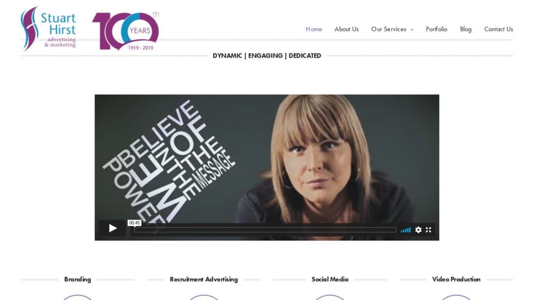 Screenshot of Stuart Hirst Limited's Website