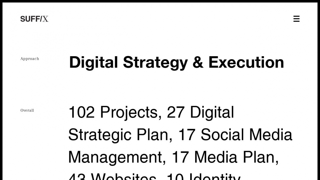 Screenshot of SUFFIX's Website