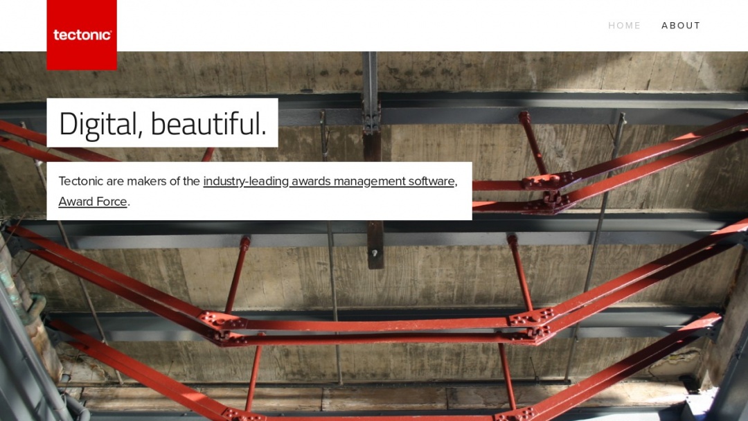 Screenshot of Tectonic's Website