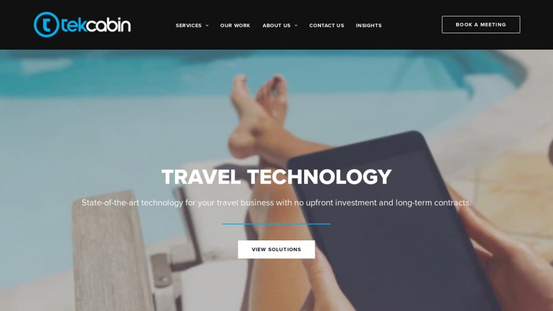 Screenshot of tekcabin's Website