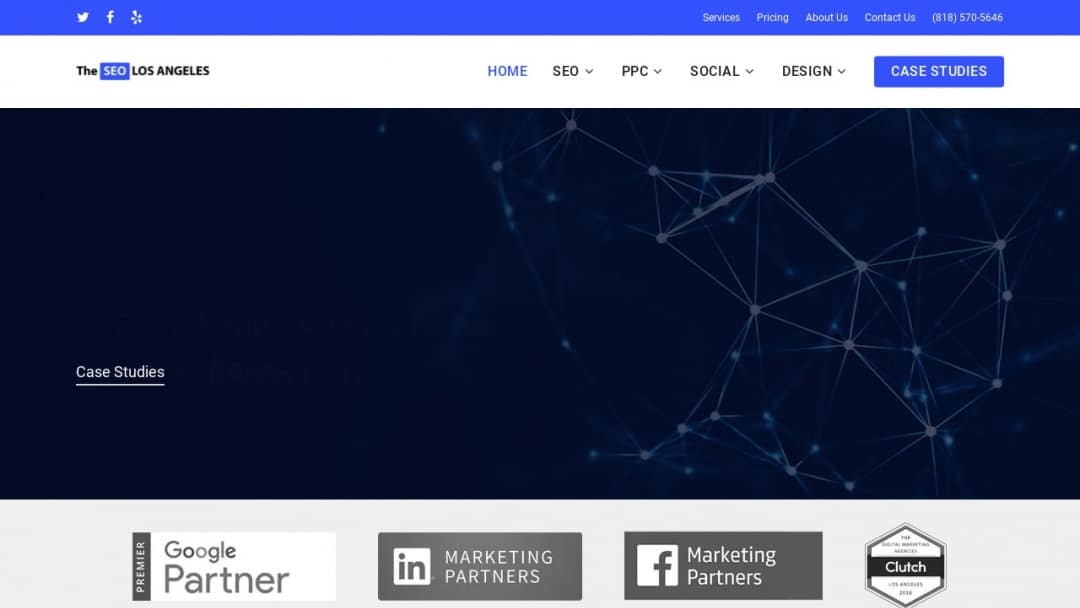 Screenshot of The SEO Los Angeles's Website