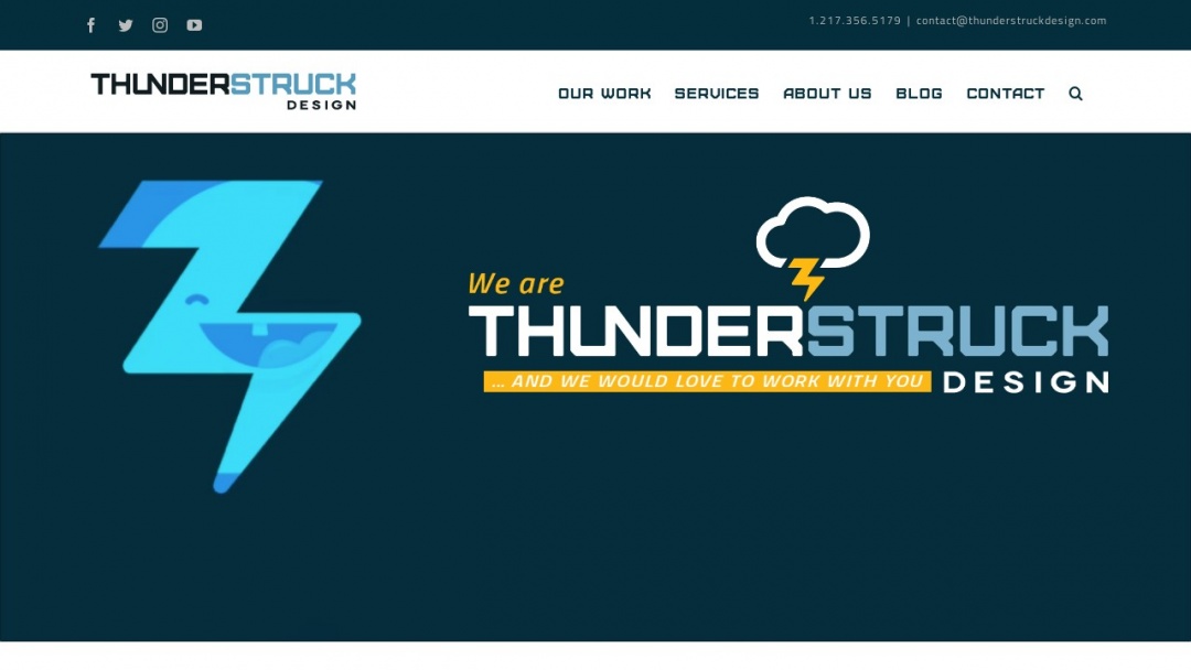 Screenshot of Thunderstruck Design's Website