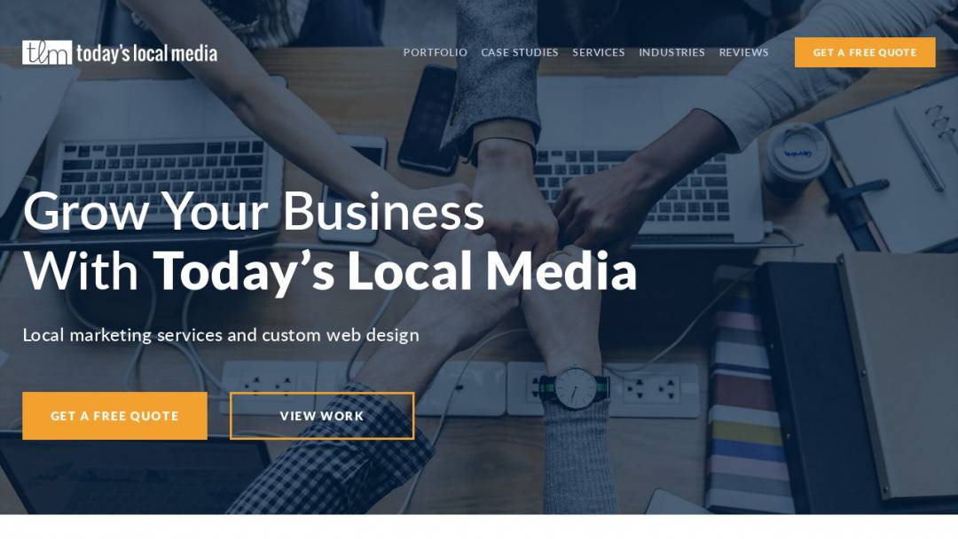 Screenshot of Today's Local Media's Website