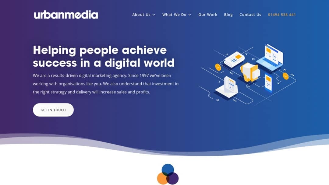 Screenshot of Urban Media's Website