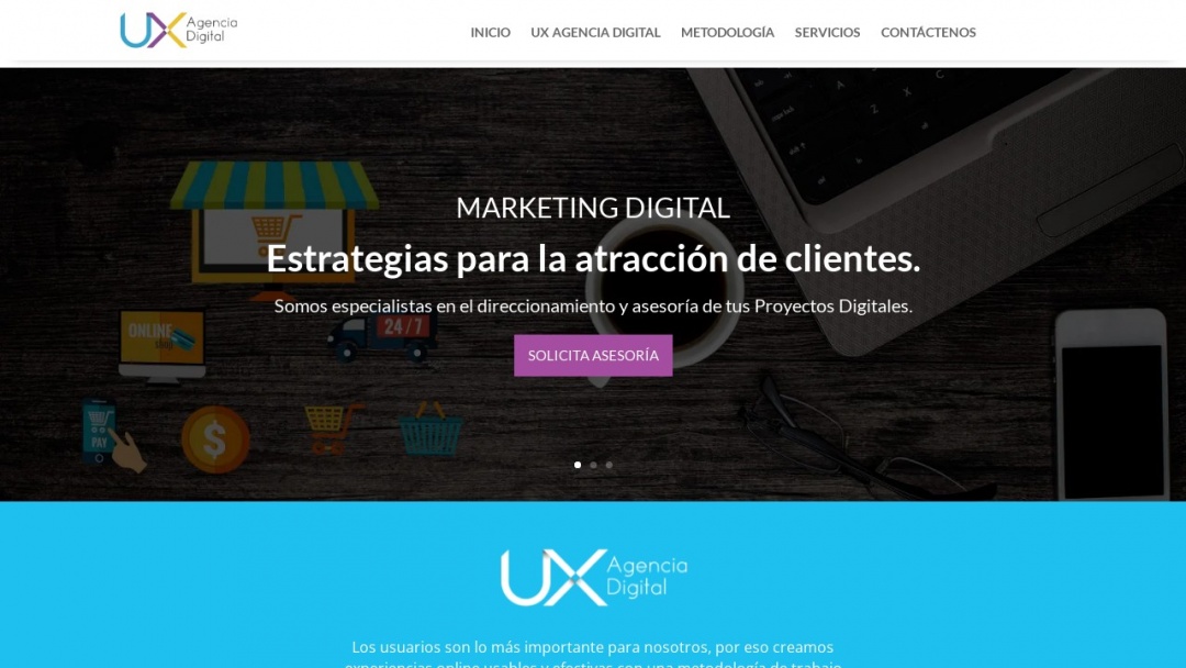 Screenshot of Ux Agencia Digital's Website