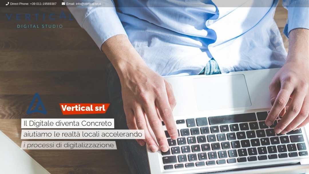 Screenshot of Vertical srl Digital Studio's Website
