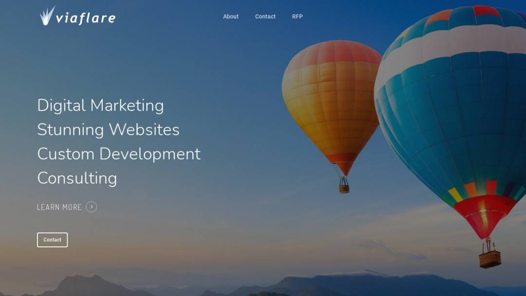 Screenshot of Viaflare's Website