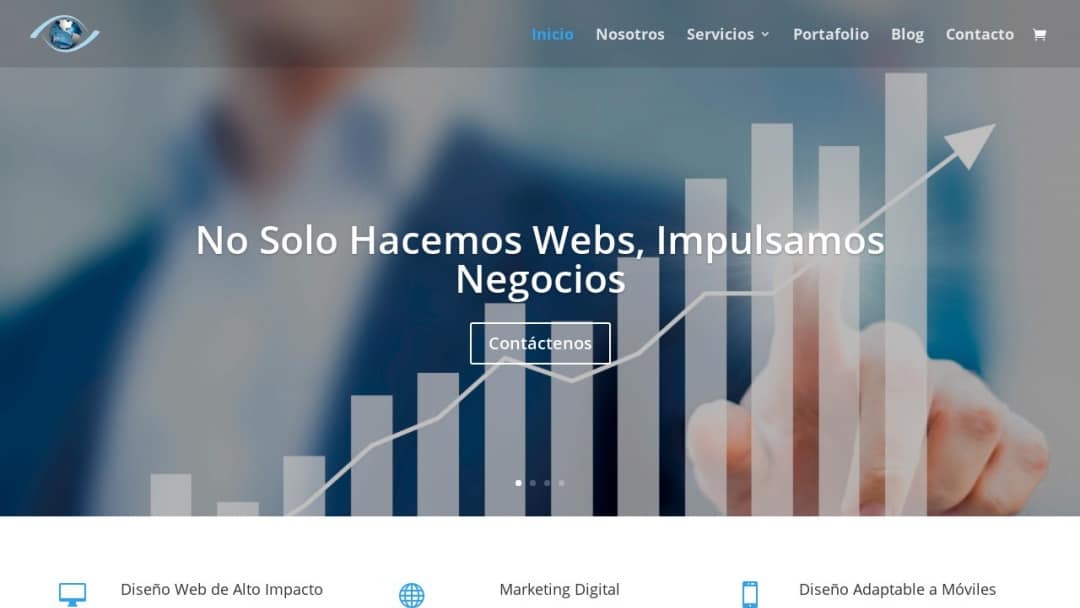 Screenshot of Vision Global Marketing's Website