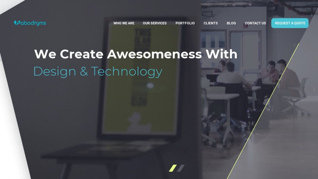 Screenshot of Wabodryms IT Solutions's Website