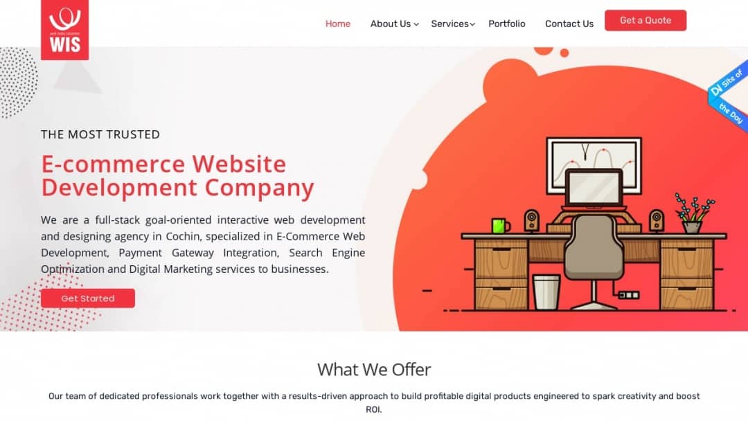 Screenshot of WEB INDIA SOLUTIONS's Website