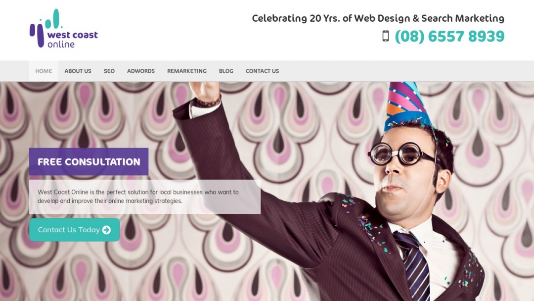 Screenshot of West Coast Online's Website