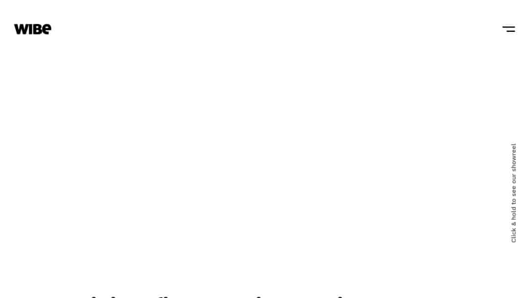 Screenshot of Wibe Creative Services's Website