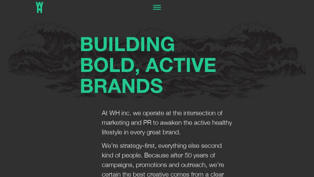 Screenshot of Williams Helde Marketing Communications's Website