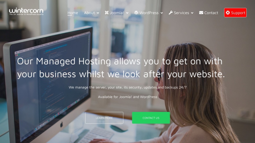 Screenshot of Wintercorn Consulting Limited's Website