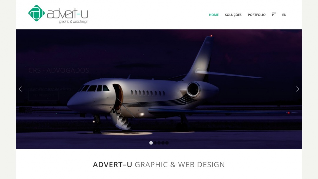 Screenshot of Advert-u's Website