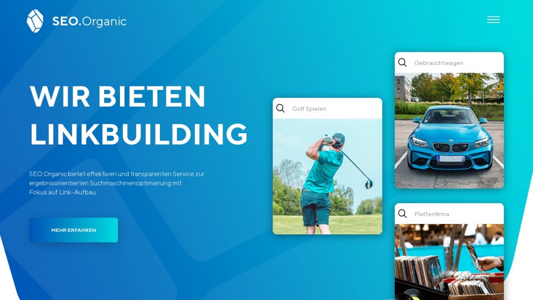 Screenshot of SEO Organic's Website