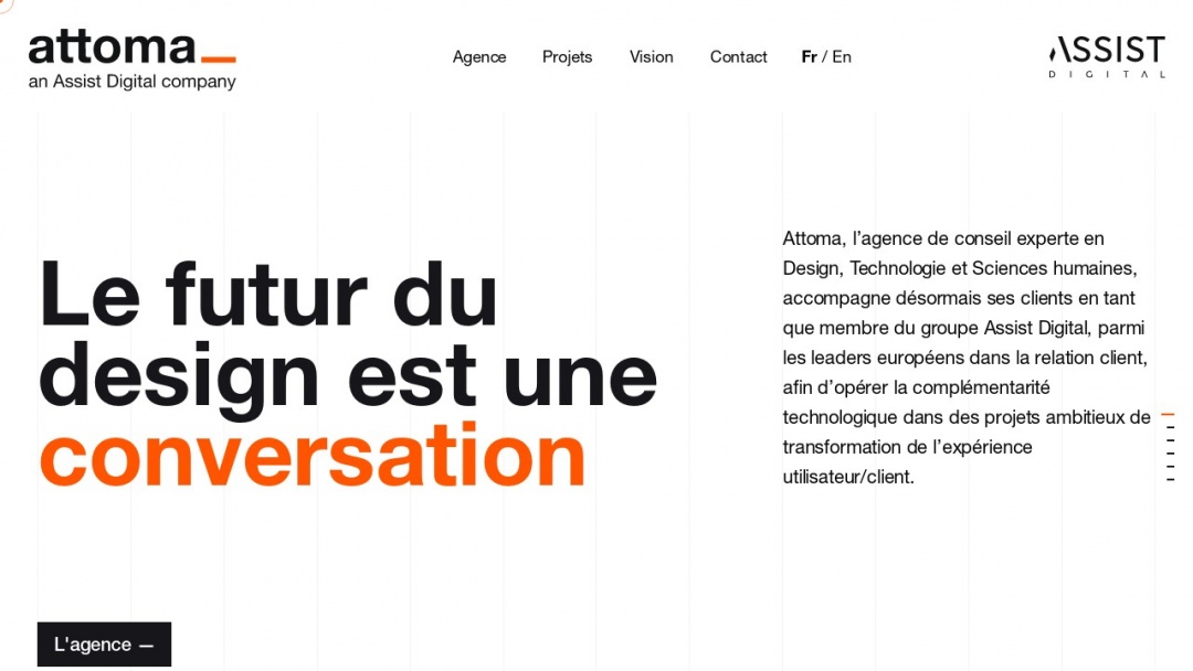 Screenshot of Attoma's Website