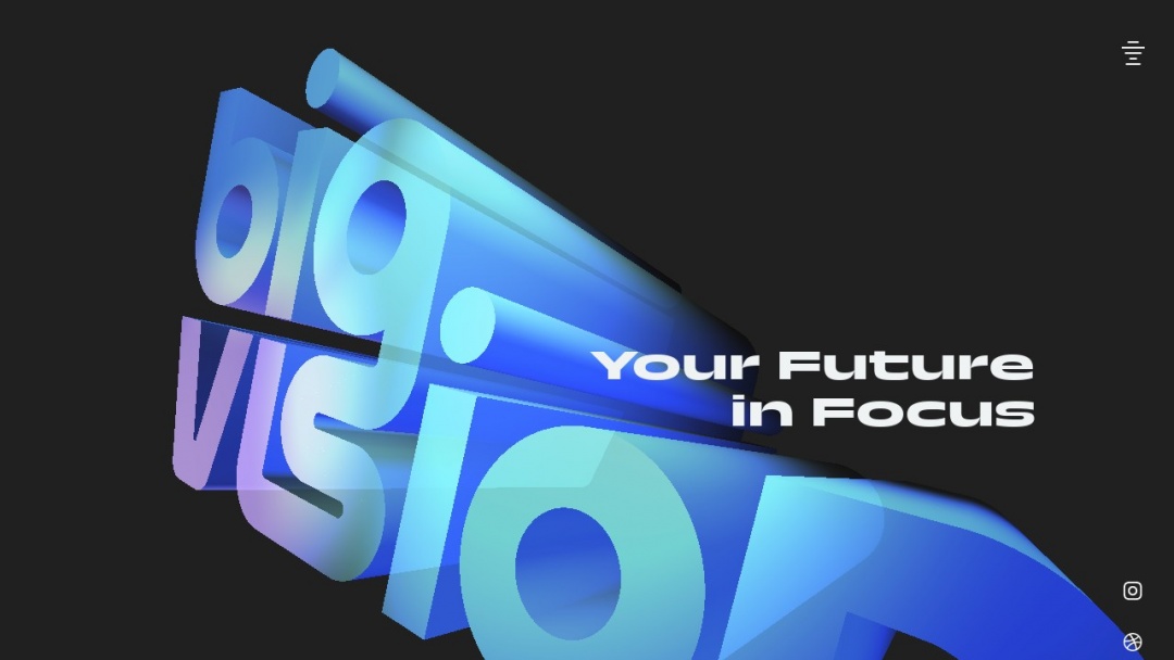 Screenshot of Big Vision's Website