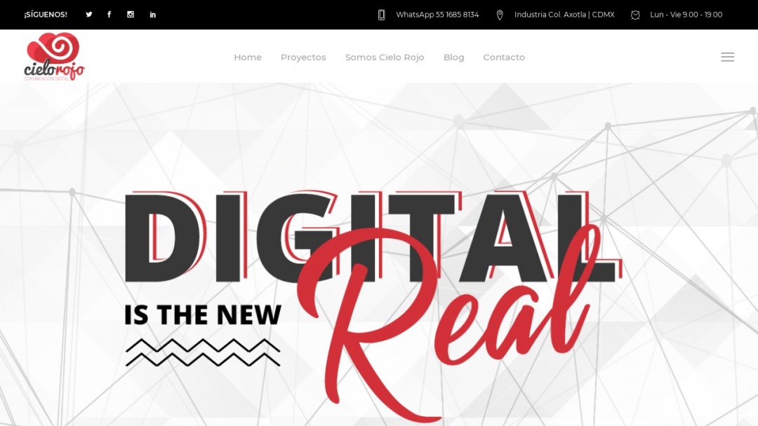 Screenshot of Cielo Rojo Comunicación Digital's Website