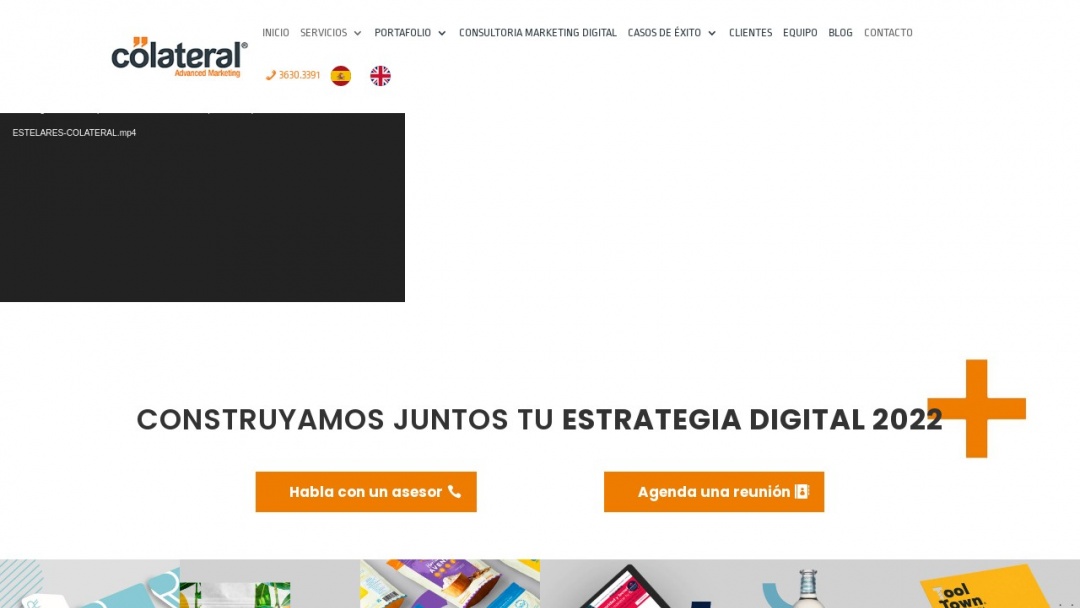 Screenshot of Colateral Advanced Marketing's Website