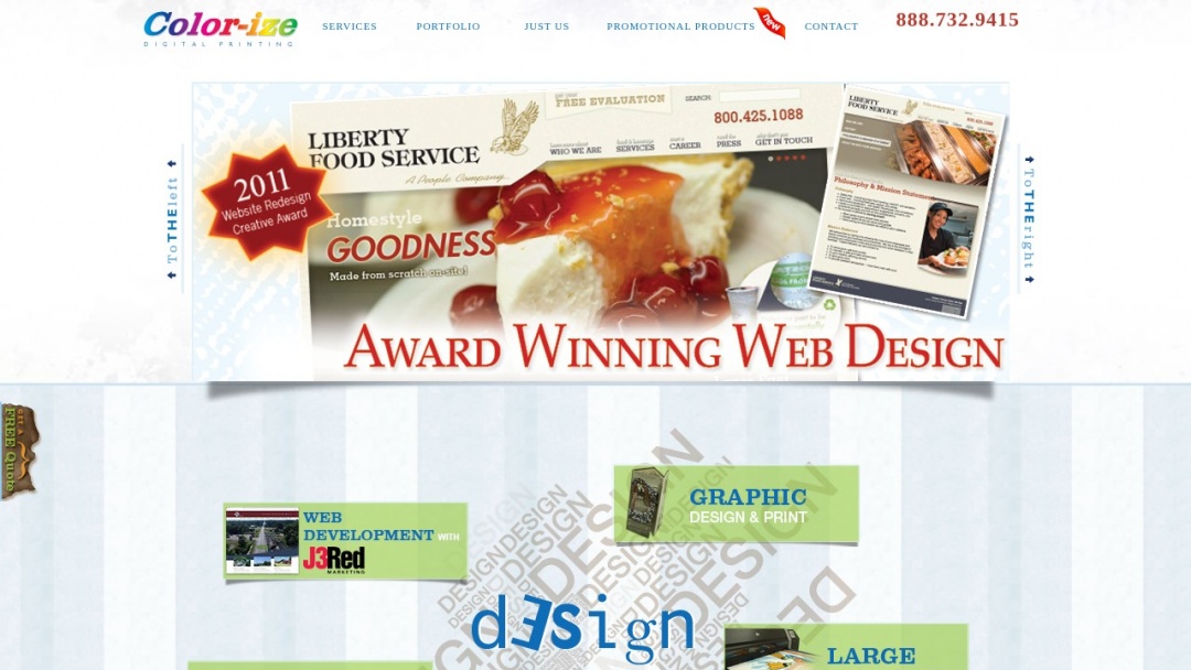 Screenshot of Color-ize's Website